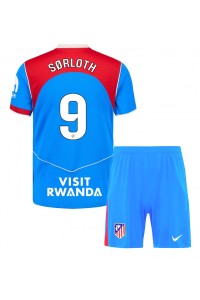 Atletico Madrid Alexander Sorloth #9 Jalkapallovaatteet Lasten Kolmas peliasu 2025-26 Lyhythihainen (+ Lyhyet housut)